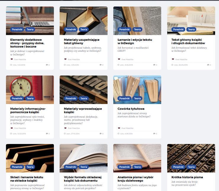 11 artykułów o składzie tekstu