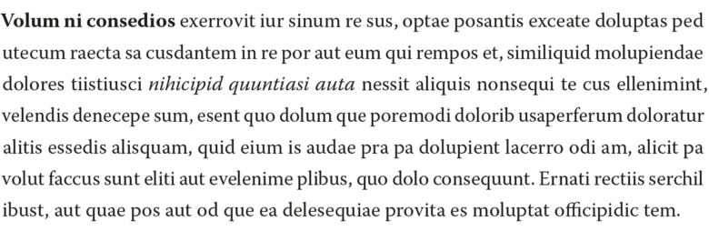 Skład tekstu szarość druku