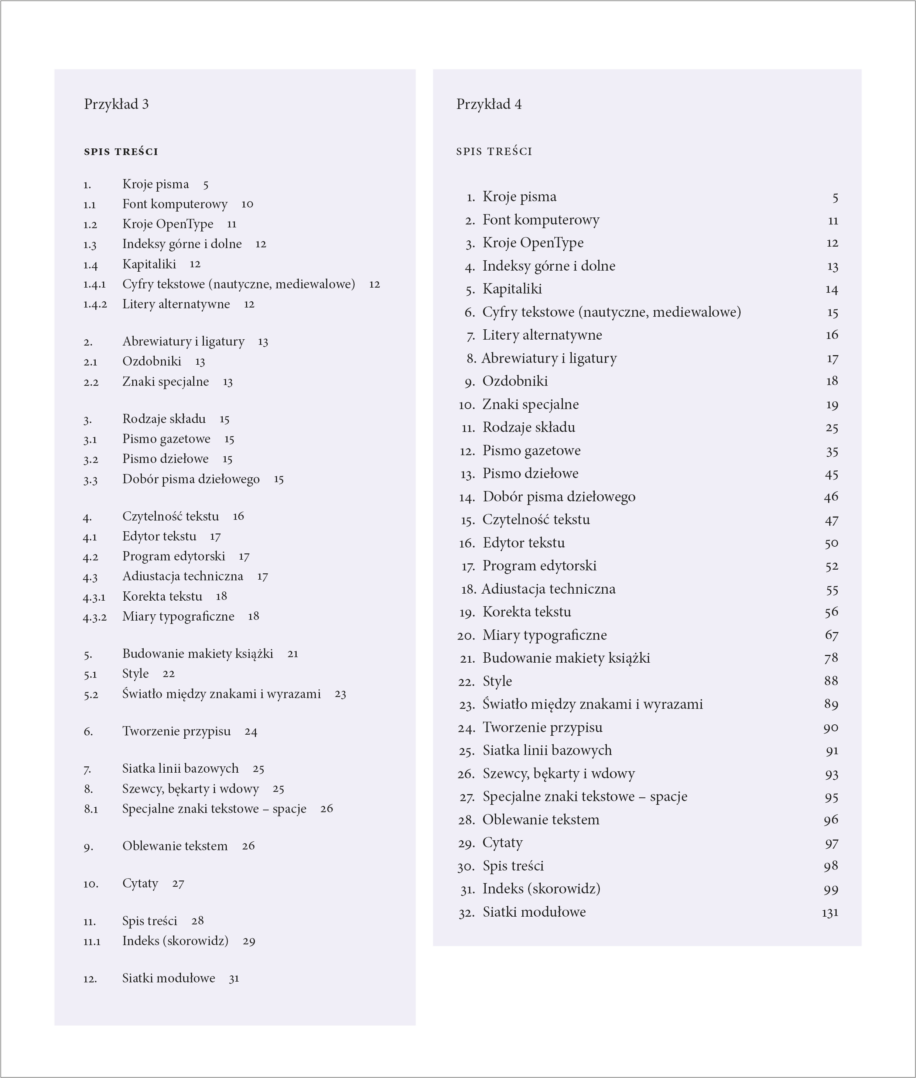 Skład tekstu indeksy i spis treści